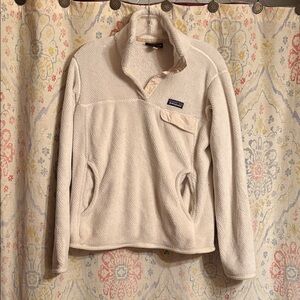Patagonia Womems Cream Zip Fleece Pullover
